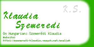 klaudia szemeredi business card